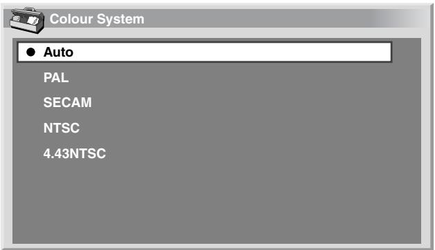 PIONEER PDP-434HDE - Colour system setting (AV mode only) - 1
