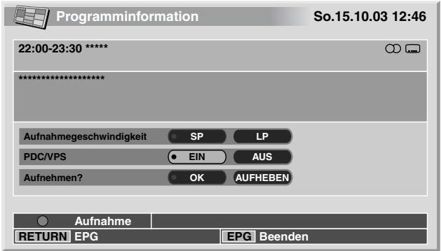 PIONEER PDP-434HDE - Aufzeichen eines Programms mit einem Aufnahmegerät - 2