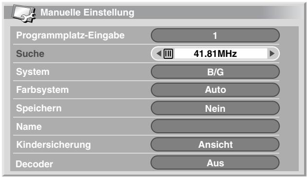 PIONEER PDP-434HDE - Verwendung von Manuelle Einstellung - 2