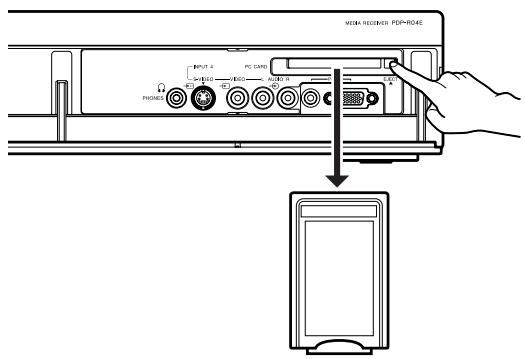PIONEER PDP-434HDE - Entnehmen einer Speicherkarte - 1