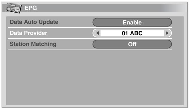 PIONEER PDP-434HDE - Specifying an EPG information provider - 1