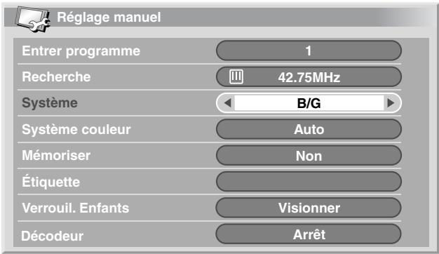 PIONEER PDP-434HDE - Utilisation du réglage manuel - 3