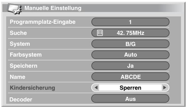 PIONEER PDP-434HDE - Einstellen der Kindersicherung - 1