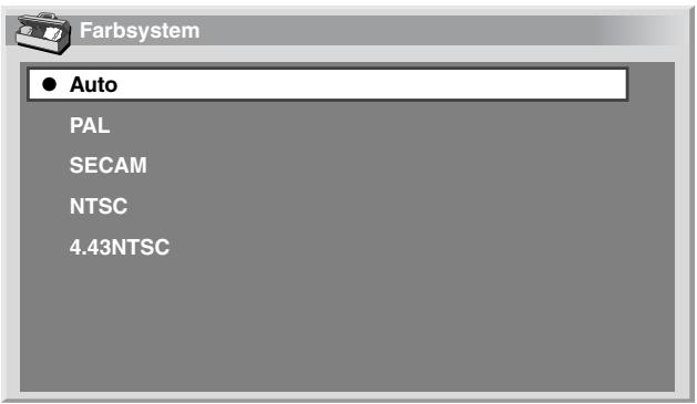 PIONEER PDP-434HDE - Einstellen des Farbsystems (Nur AV-Modus) - 1