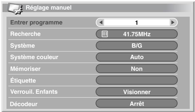PIONEER PDP-434HDE - Utilisation du réglage manuel - 1
