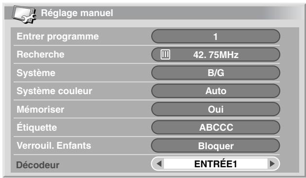 PIONEER PDP-434HDE - Sélection d'une entrée décodeur - 1