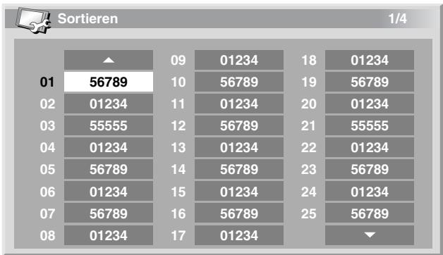 PIONEER PDP-434HDE - Sortieren programmierter Fernsehkanäle - 1