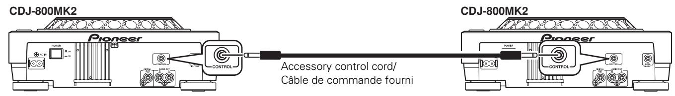 PIONEER CDJ-800MK2 - Branchement du cordon de commande pour la lecture à relais - 1