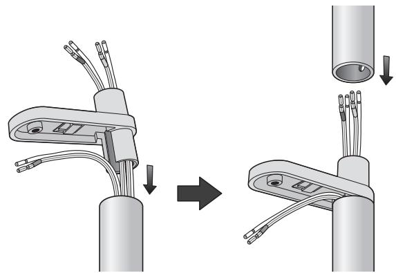 PIONEER CP-ST100 - Monte el brazo y el soporte (corto) y pase cada cable de altovoz enorden como se muestra. - 1