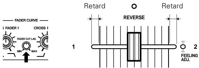 PIONEER DJM-707 - Réglage du retard au fondu croisé - 1