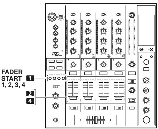 PIONEER DJM-800 - [Lancement de la lecture par fondu de canal] - 1