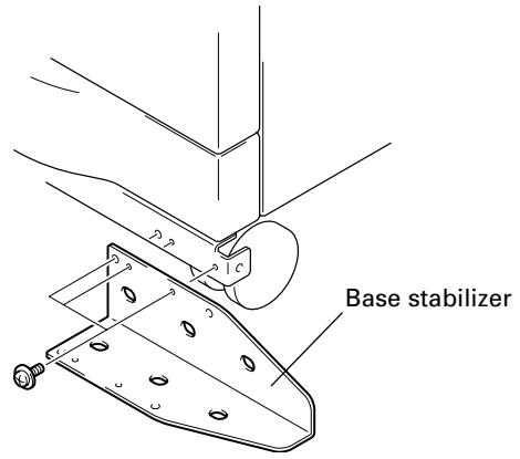 PIONEER DRM-3000 - Attach the base stabilizers. - 1