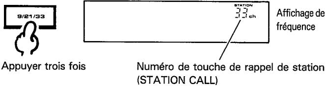 PIONEER F-301RDS - Pendant que l'indicateur MEMORY est allumé, appuyer sur la touche de rappel de station (STATION CALL) ⑨ désirée. - 3