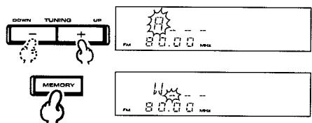 PIONEER F-301RDS - Mémorisation d'un Nom de Station Désiré (Mémoire Manuelle de nom de Station) - 3