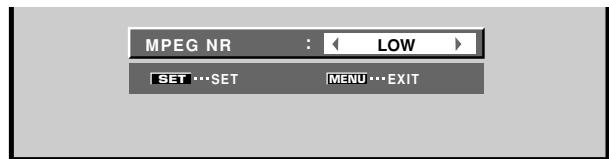 PIONEER PDA-5003 - Use the / buttons to select the desired [MPEG NR] setting. - 1