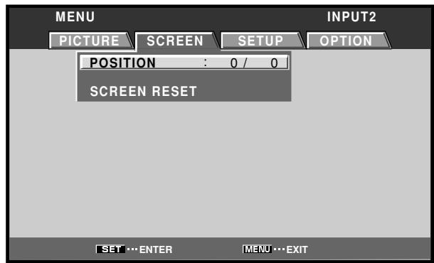 PIONEER PDA-5003 - Use the  buttons to select [SCREEN]. - 2