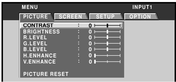PIONEER PDA-5003 - Press the MENU button to display the menu screen. - 1