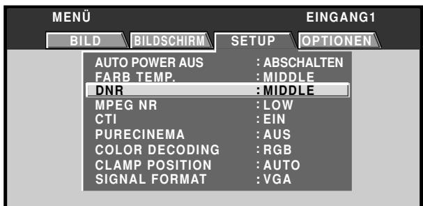 PIONEER PDA-5003 - Betätigen Sie / zur Wahl von [DNR], und drücken Sie dann SET. - 1
