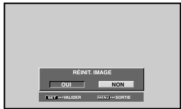 PIONEER PDA-5003 - Pour rétablir les valeurs par défaut des paramètres de l'option [IMAGE] - 1