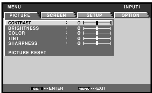 PIONEER PDA-5003 - Regarding menu displays - 2