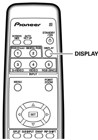 PIONEER PDA-5003 - Überprüfen der Anzeigeparameter - 2