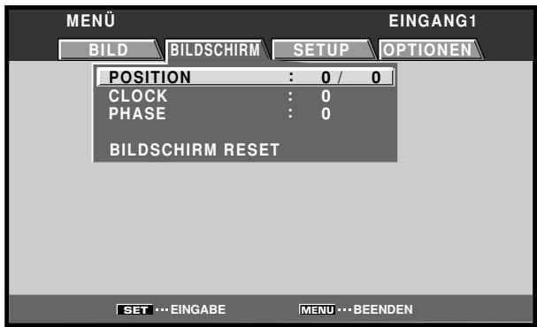 PIONEER PDA-5003 - Betätigen Sie / zur Wahl des Eintrags, dessen Einstellung geändert werden soll, und drücken Sie dann SET. - 1
