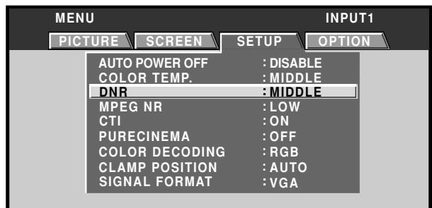 PIONEER PDA-5003 - Reducing video noise (DNR) - 5