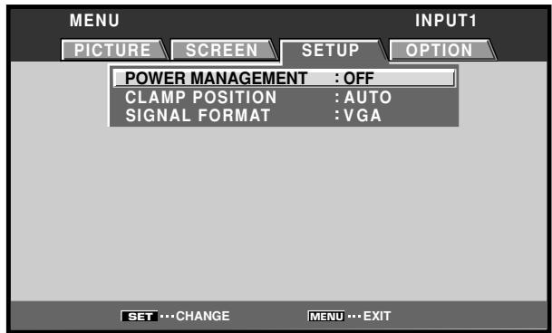 PIONEER PDA-5003 - Use the / buttons to select [SETUP]. - 1