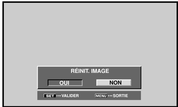 PIONEER PDA-5003 - Pour rétablir les valeurs par défaut des paramètres de l'option [IMAGE] - 1