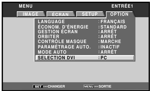 PIONEER PDA-5003 - Mise en œuvre pour [selection DVI] (pdp-505cmx/pdp-50mxe10/ pdp-50mxe11 seulement) - 3