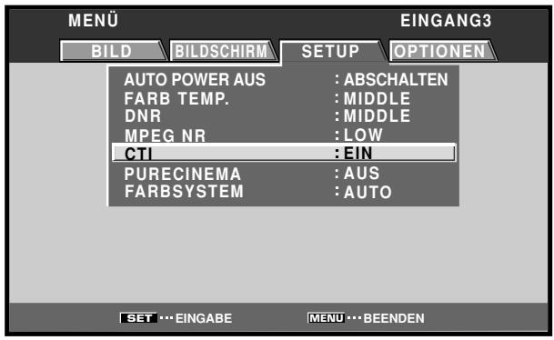 PIONEER PDA-5003 - Erhöhen des Farbrandkontrasts (CTI) - 5