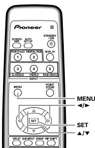 PIONEER PDA-5003 - BILD/BILDSCHIRM-Einstellung - 2