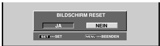 PIONEER PDA-5003 - Betätigen Sie in Schritt 3 des obigen Verfahrens / zur Wahl von [BILDSCHIRM RESET] und drücken Sie dann SET. - 1