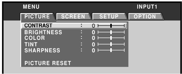 PIONEER PDA-5003 - Press the MENU button to display the menu screen. - 1
