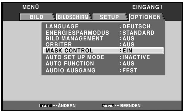 PIONEER PDA-5003 - Betätigen Sie / zur Wahl von [MASK CONTROL]. - 1