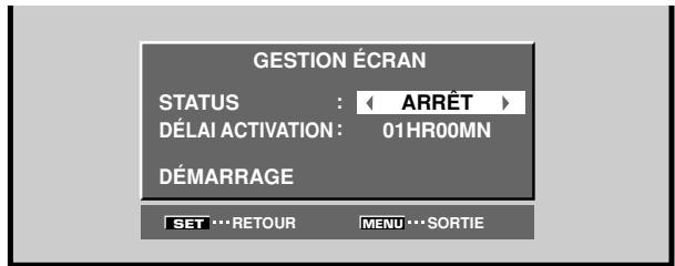 PIONEER PDA-5003 - Réglages de gestion d'écran (gestion écran) - 4