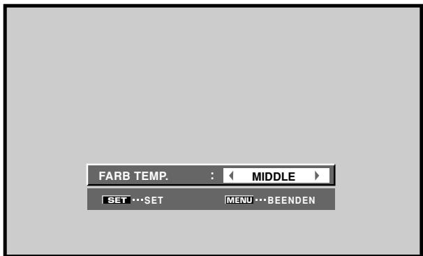 PIONEER PDA-5003 - Betätigten Sie / zur Wahl der gewünschten Einstellung der Farbtemperatur [FARB TEMP.]. - 1