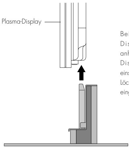 PIONEER PDK-1014 - Das Stativ in das Plasma-Display einsetzen - 1