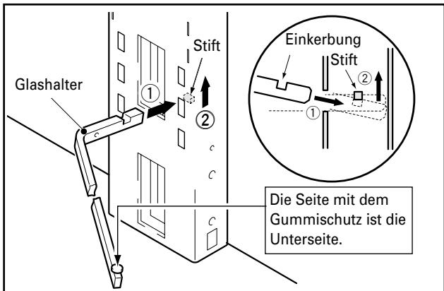 PIONEER PDK-FS02 - Befestigen Sie den linken und den rechten Glashalter an der Stützsäule. - 1