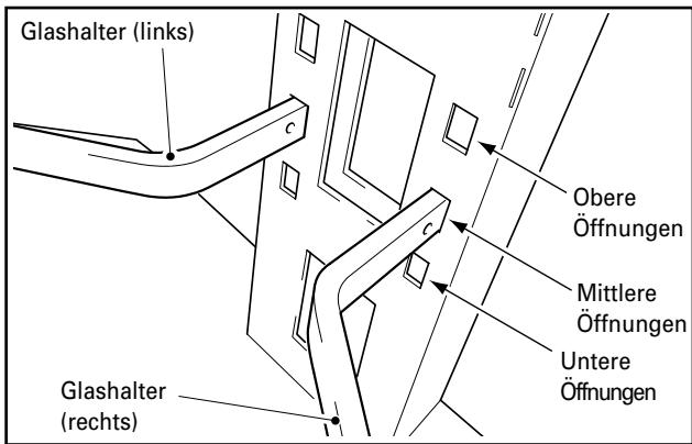 PIONEER PDK-FS02 - Befestigen Sie den linken und den rechten Glashalter an der Stützsäule. - 2