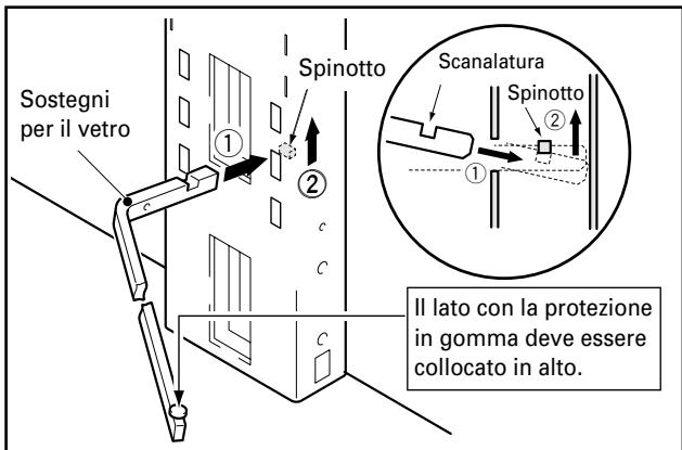 PIONEER PDK-FS02 - Montate i sostegni per il vetro di sinistra e di destra alla colonna di sostegno. - 1
