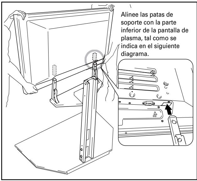 PIONEER PDK-FS02 - Monte la pantalla de plasma sobre las patas de apoyo. - 1