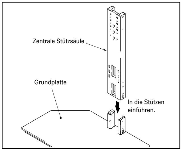 PIONEER PDK-FS02 - Führen Sie die zentrale Stützsäule in die auf der Grundplatte befindliche Stützen ein. - 1