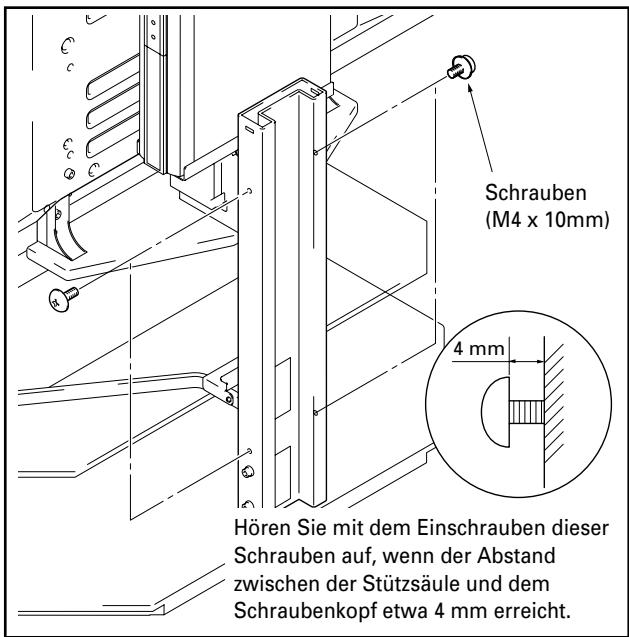PIONEER PDK-FS02 - Schrauben Sie vier Schrauben (M4 x 10 mm) teilweise in die Seiten der zentralen Stützsäule. - 1