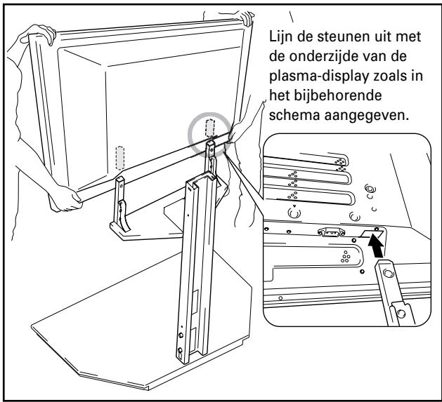 PIONEER PDK-FS02 - Bevestig de plasma-display aan de steunen. - 1