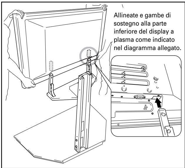 PIONEER PDK-FS02 - Applicate il display a plasma sulle gambe di sostegno. - 1