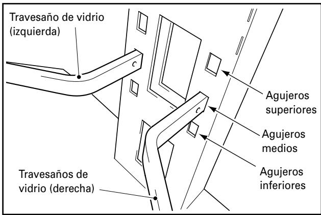 PIONEER PDK-FS02 - Fije los travesaños de vidrio izquierdo y derecho a la columna de soporte. - 2