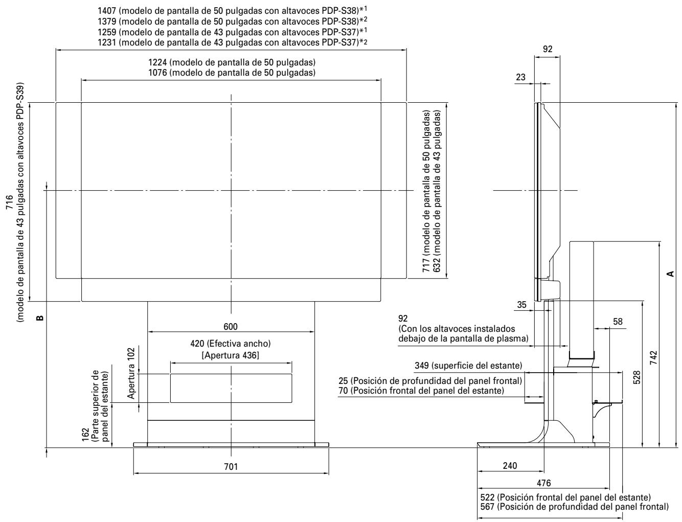 PIONEER PDK-FS06 - Diagrama de dimensiones - 1