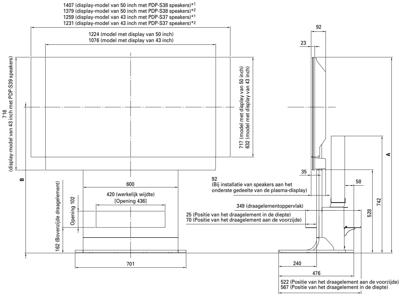 PIONEER PDK-FS06 - Schema van afmetingen - 1