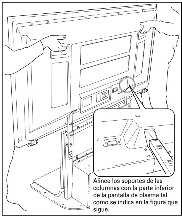PIONEER PDK-FS06 - Fije la pantalla de plasma sobre la columna de soporte. - 1
